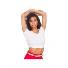 American Apparel Women's Baby Rib Cotton Cropped T-shirt - Pack Of 10