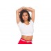 American Apparel Women's Baby Rib Cotton Cropped T-shirt - Pack Of 10