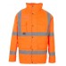 Supertouch Men's Waterproof Breathable Orange High Visibility Jacket