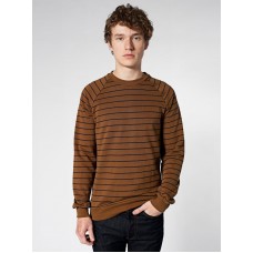 American Apparel Unisex Striped Fleece Raglan Jumper