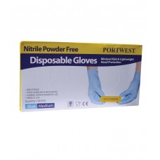 Portwest Box 100 Enhanced Grip Nitrile Powder Free Disposable Glove