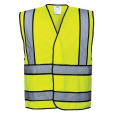 Portwest Black Contrast High Visibility Safet Vest