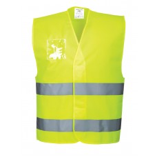 Portwest High Visibility Two Band Id Holder Safety Vest