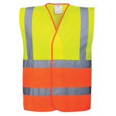 Portwest Yellow/orange Two Tone High Visibility Safety Vest