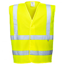 Portwest Bizflame Flame Resistant Work Anti Static Hi Vis Safety Vest