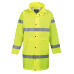 Portwest 190t Fabric High Visibility Long Length Rain Coat