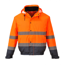 Portwest 300d Fabric High Visibility Tow Tone Bomber Jacket