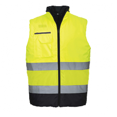 Portwest 300d Fabric High Visibility Tow Tone Bodywarmer