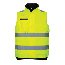 Portwest 300d Fabric High Visibility Multi Pocket Bodywarmer