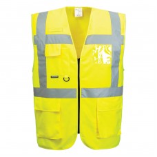 Portwest Vest Port Fleece Lined High Visibility Thermal Waistcoat