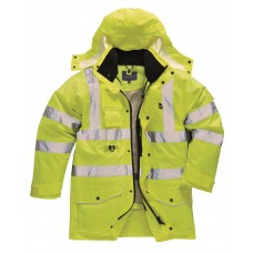 Portwest 300d Abrasion Resistant Hi-vis 7-in-1 Traffic Jacket