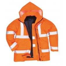 Portwest 300d Abrasion Resistant Hi-vis 4 In 1 Traffic Jacket