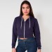 American Apparel Women's Cropped Flex Fleece Hooded Sweatshirt