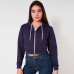 American Apparel Women's Cropped Flex Fleece Hooded Sweatshirt