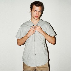 American Apparel Men's Set In Sleeve Thick Knit Baseball Shirt