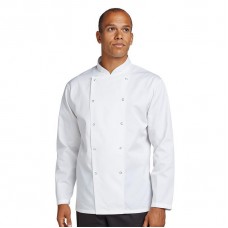 Afd Men's Industrial Wash Chef's Kit Press Stud Chef's Jacket