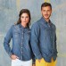 Kariban Men's Fitted Long Sleeve Denim Shirt