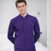 Kustom Kit Men's Mandarin Collar Fitted Long Sleeve Shirt