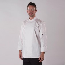 Le Chef Men's Cap Stud Long Sleeve Executive Chefs Jacket