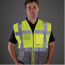 Yoko Men's Multi-functional Executive High Vis Waistcoat - Hvw801