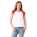 Bella Canvas Ladies Baby Rib Cap Sleeve Contrast Raglan T-shirt
