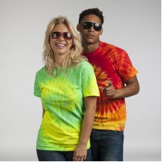Colourtone Adult's Rainbow Tie-dye T-shirt
