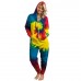 Colourtone Adult's Tie Die Rainbow Print Onesie