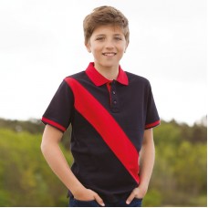 Front Row Children's Diagonal Stripe Polo Shirt