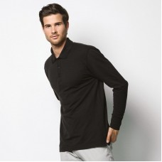 Kustom Kit Men's Side Vent Pique Long Sleeve Polo Shirt