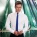 Brook Taverner Men's Alba Cotton Rich Slim Fit Long Sleeve Shirt
