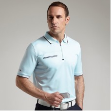 Glenmuir Men's 1/4 Zip Neck Pocket Golf Polo Shirt