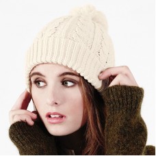 Beechfield Adult's Heavyweight Cable Knit Snowstar Beanie Hat