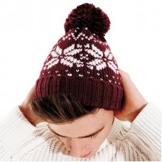 Beechfield Adult's Fair Isle Pattern Snowstar Beanie Hat