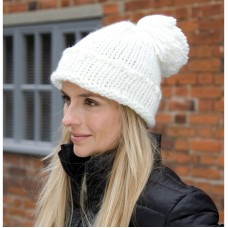 Result Winter Adult's Chunky Knit Spider Pom Pom Hat