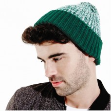 Beechfield Adult's Ribbed Knit Crofter Beanie Hat