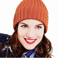Beechfield Adults Chunky Knit Ribbed Beanie Hat