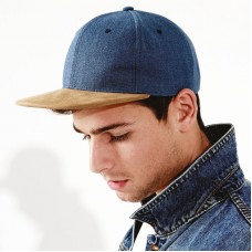 Beechfield Adult's Retro Style Suede Peak Snapback Cap