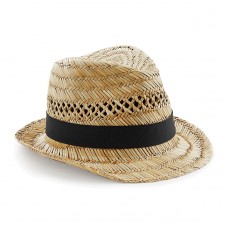 Beechfield Adult's Handmade Straw Summer Trilby