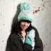 Fashion Hat House Adult's Chunky Knit Yeo Daisy Pom Pom Hat