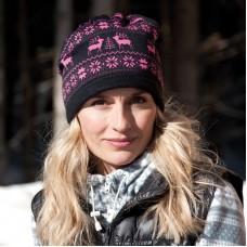 Result Winter Essentials Adult's Reindeer Fleece Lined Snood Hat