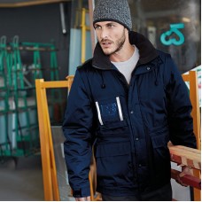 Kariban Men's Detachable Sleeve Padded Workwear Parka