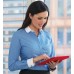 Brook Taverner Women's Franca Slim Fit Long Sleeve Stretch Blouse