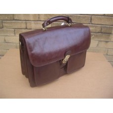 Woodland Leather Compartment Laptop Briefcase