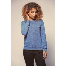 Brave Soul Women's Snow Wash Crew Neck Sweatshirt