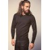 Brave Soul Men's Kodaline Leather Shoulder V-neck Jumper