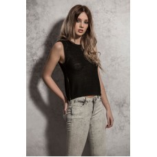 Brave Soul Women's Hip Side Zip Sleeveless Jumper
