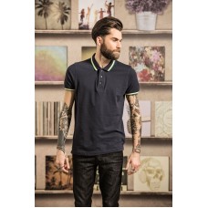 Brave Soul Men's Warsaw Contrast Collar Triple Tipped Polo Shirt