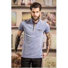 Brave Soul Men's Locke Woven Detail Polo Shirt
