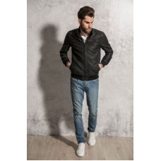 Brave Soul Men's Leroy Fashion Fit Pu Collared Jacket