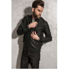Brave Soul Men's Kenyon Pu Pocket Flap Baseball Jacket